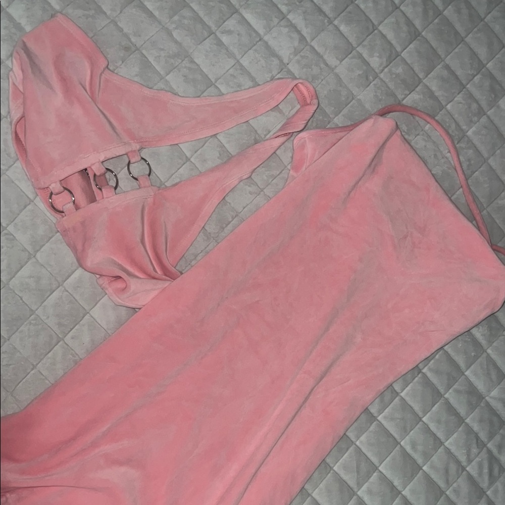 Pink Sleeveless Dress and halter top